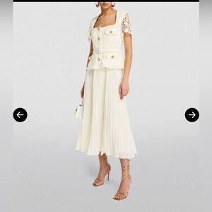 Self-Portrait White  Midi Skirt